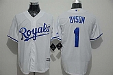 Kansas City Royals #1 Jarrod Dyson White New Cool Base Stitched MLB Jersey,baseball caps,new era cap wholesale,wholesale hats